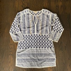 MICHAEL Michael Kors Blue and White Dress size S